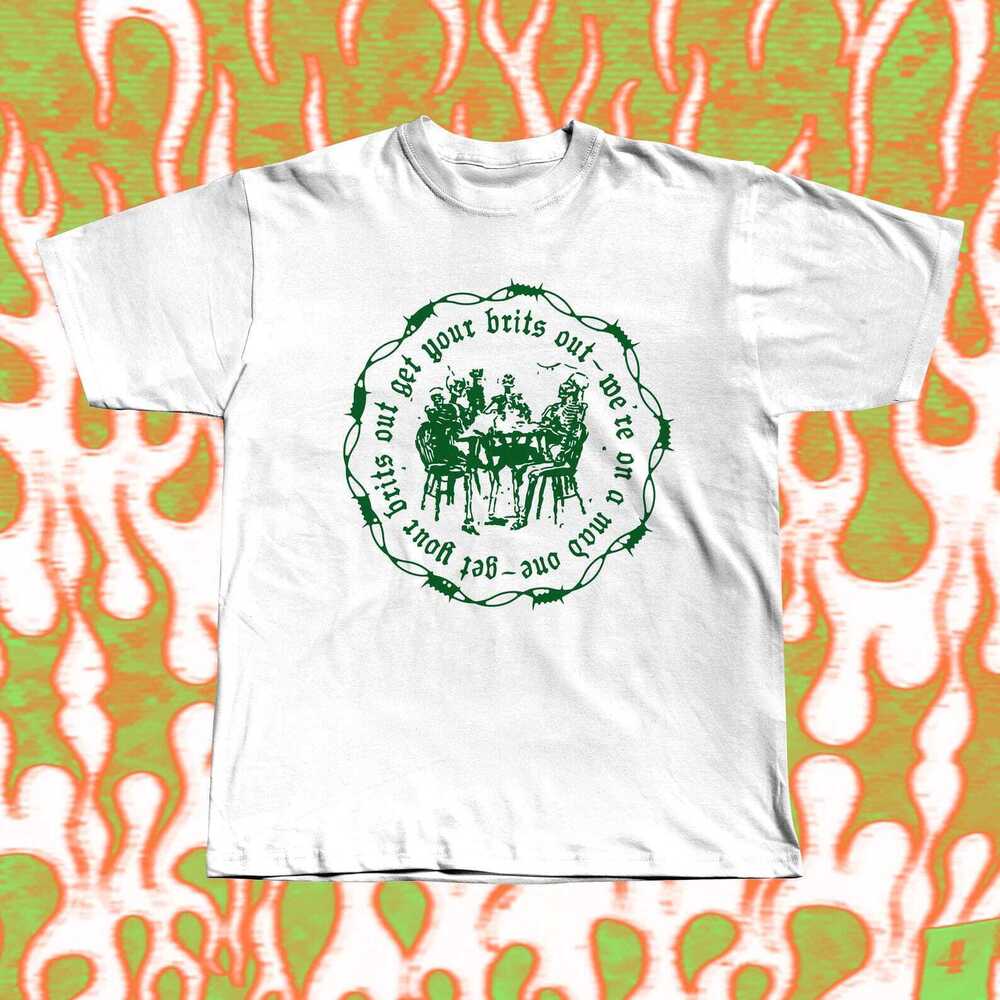 Get Your Brits Out Skeletons Shirt Irish Punk Band Tee